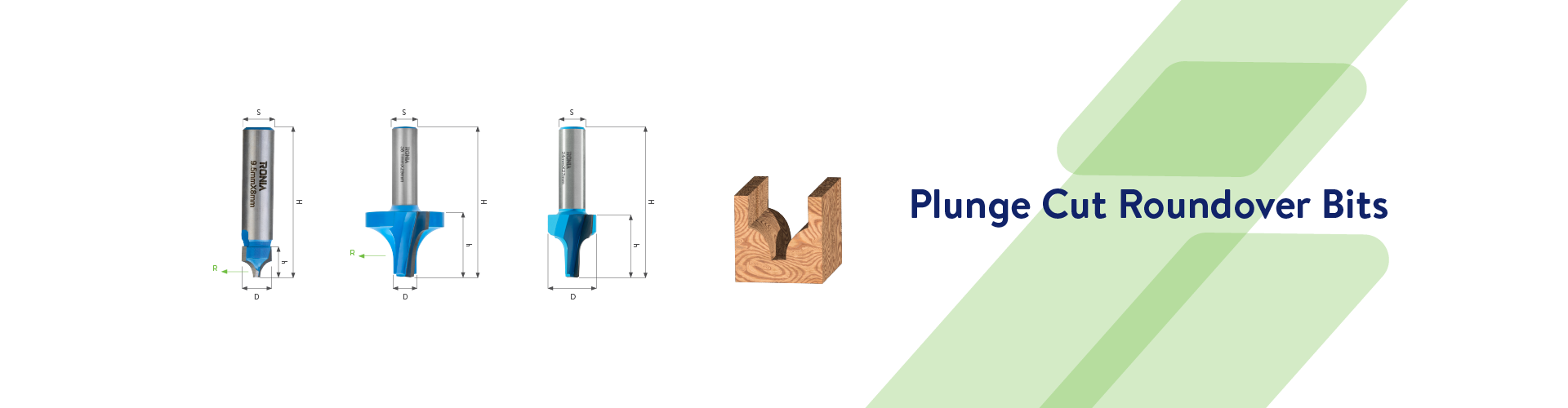 Plunge Cut Roundover Bits